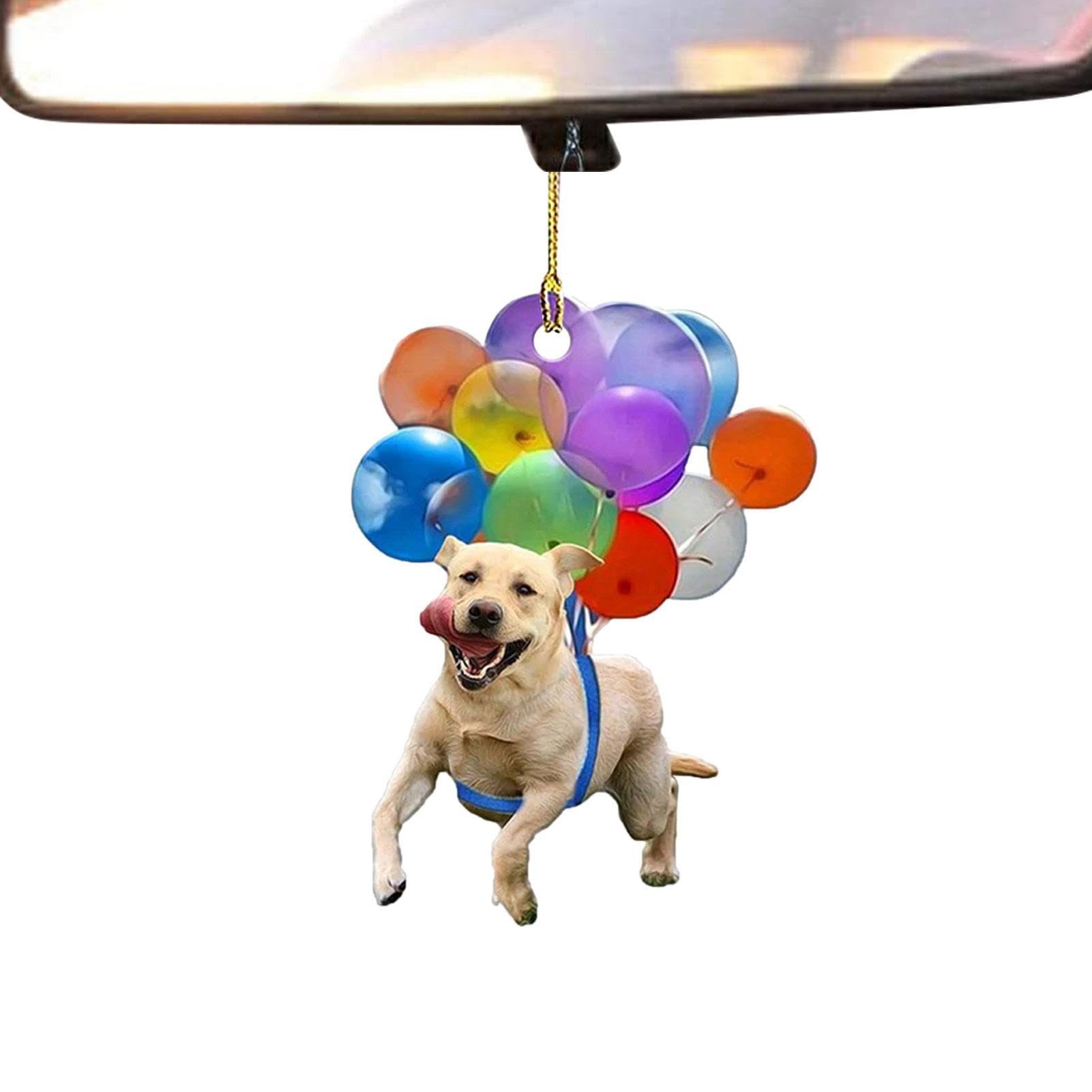Amazon.co.jp: 風船犬の車の装飾 | 犬バルーンバックミラーペンダント